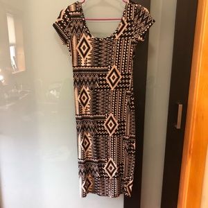 Aztec midi dress